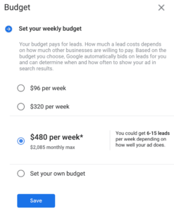 add payment information to Local Services Ads