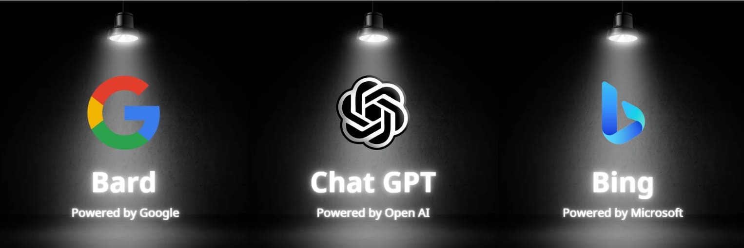 Alternatives to Chat GPT Bard, Bing comparison