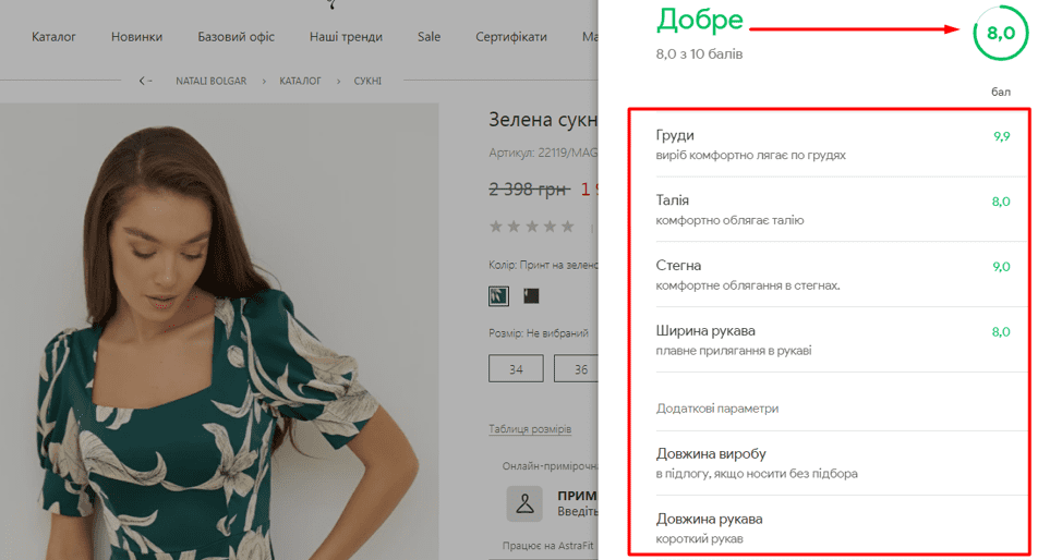 Виртуальный манекен в интернет-магазине