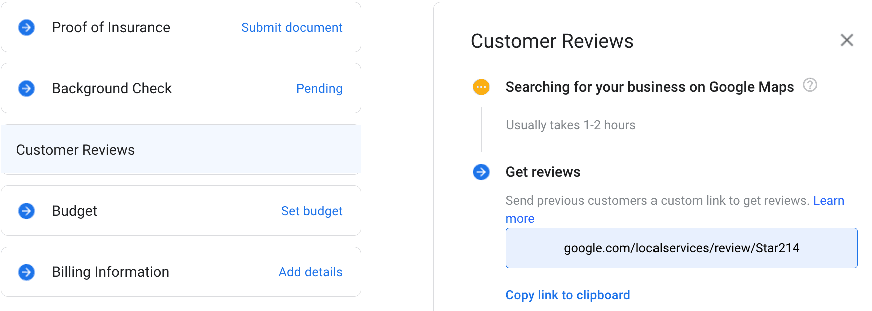 Google My Business account